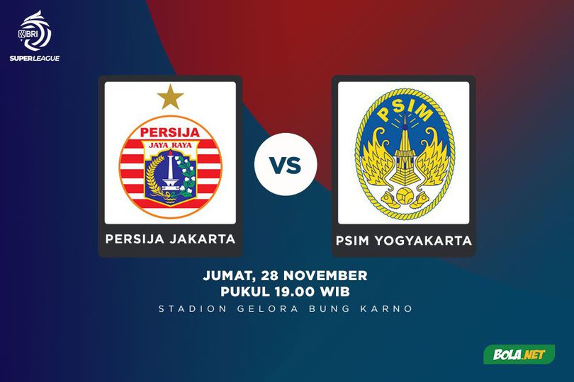 Prediksi BRI Super League: Persija Jakarta vs PSIM Yogyakarta 28 November 2025